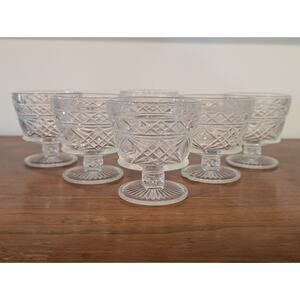 Vintage Hazel-Atlas Big Top Peanut Butter Sherbet Glasses – Diamond Point